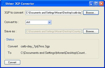 Shiver 3GP Converter screenshot