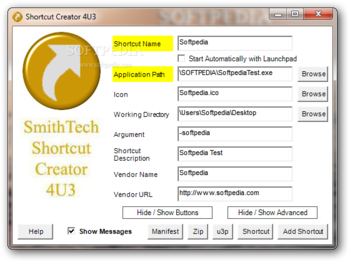 Shortcut Creator 4U3 screenshot