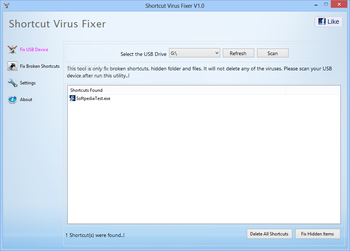 Shortcut Virus Fixer screenshot 2