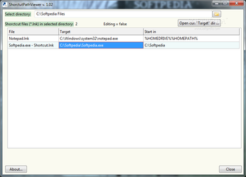 ShortcutPathViewer screenshot