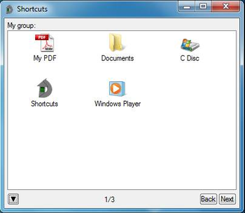 Shortcuts screenshot