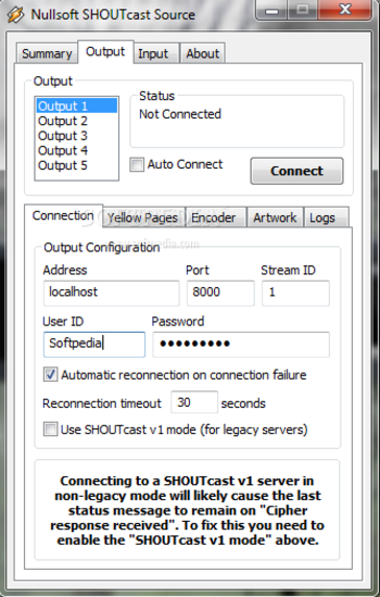 SHOUTcast DSP Plug-In for Winamp screenshot 2