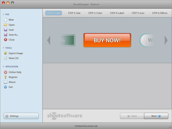 ShoutDesigner Button Graphics screenshot