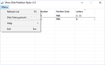 Show Disk Partition Style screenshot 2