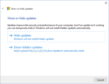Show or Hide Updates Troubleshooter screenshot 2