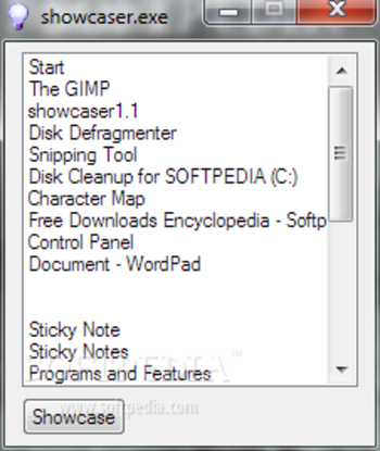 Showcaser screenshot
