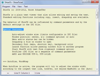 ShowTx screenshot