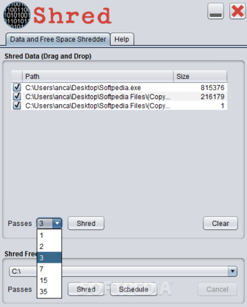 Shred screenshot 2