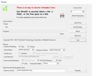 ShredIt for Windows screenshot