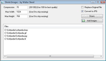 ShrinkImages screenshot