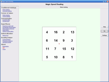 Shultc table screenshot