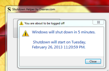 Shutdown Helper screenshot