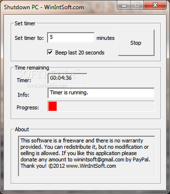 Shutdown PC screenshot