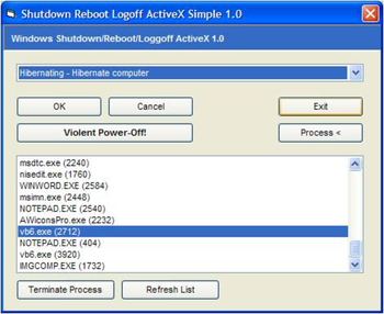 Shutdown Reboot Logoff ActiveX (OCX) screenshot