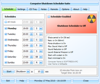 Shutdown Scheduler screenshot