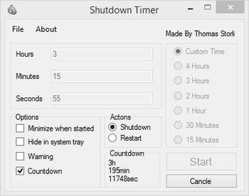 Shutdown Timer screenshot 2