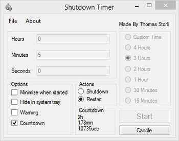 Shutdown Timer screenshot 3