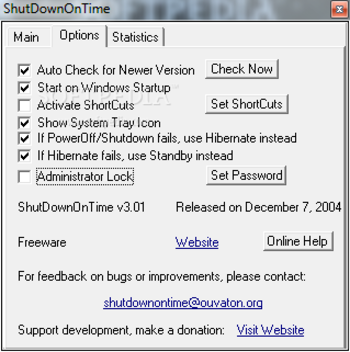 ShutDownOnTime screenshot 2