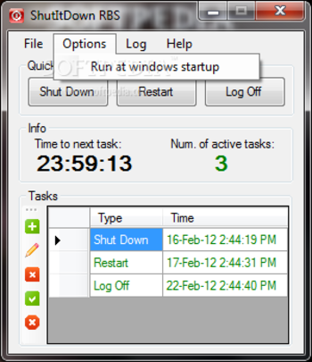 ShutItDown RBS screenshot 2