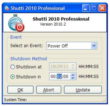 Shutti 2010 Professional - Shutdown Timer screenshot
