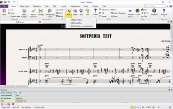 Sibelius screenshot 2