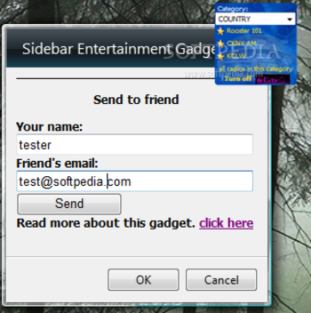 Sidebar Entertainment Gadget screenshot 3