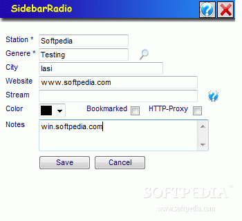 Sidebar Radio Vista Gadget screenshot 2