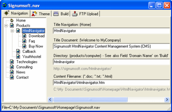 Signumsoft HtmlNavigator (CMS) screenshot