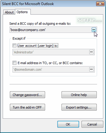 Silent BCC for Microsoft Outlook screenshot 2