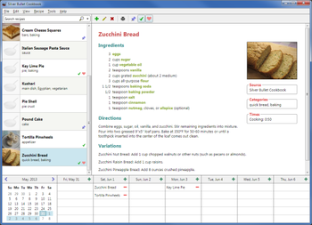 Silver Bullet Cookbook screenshot