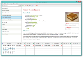 Silver Bullet Cookbook screenshot