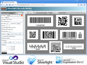 Silverlight Barcode Professional screenshot 3