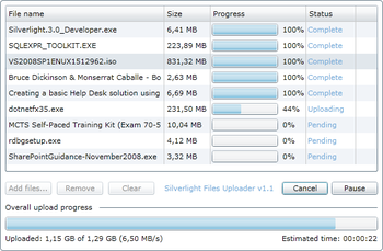 Silverlight Files Uploader screenshot 3