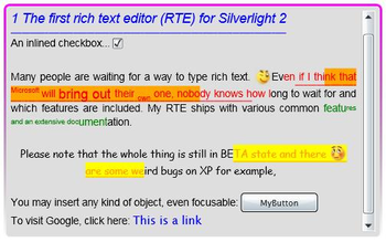 Silverlight Rich Text Editor screenshot