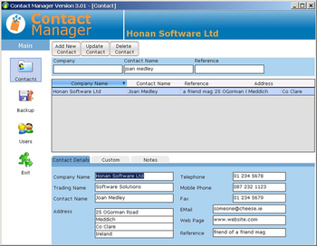 SilverOnion Software Contact manager screenshot 2