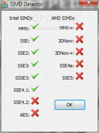 SIMD Detector screenshot