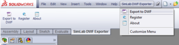 SimLab DWF Exporter for SolidWorks screenshot
