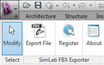 SimLab FBX Exporter for Revit screenshot