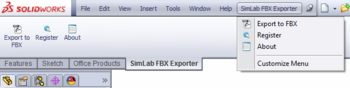 SimLab FBX Exporter for SolidWorks screenshot