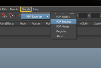 SimLab PDF Exporter for Maya screenshot