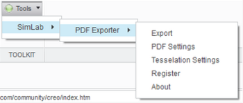 SimLab PDF Exporter for PTC screenshot