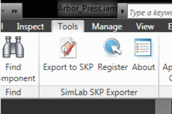 SimLab Sketchup Exporter for Inventor screenshot