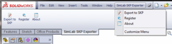 SimLab SKP Exporter for SolidWorks screenshot