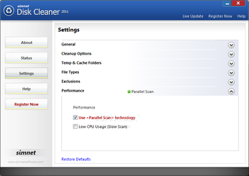 Simnet Disk Cleaner 2011 screenshot 6