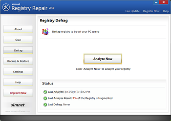 Simnet Registry Repair screenshot 5