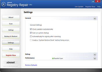 Simnet Registry Repair screenshot 8