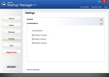 Simnet Startup Manager screenshot 3