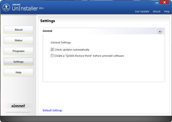 Simnet UnInstaller 2011 screenshot 3