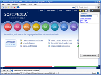 Simnor Web Explorer 2006 screenshot