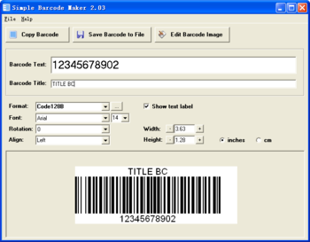property of barcode maker